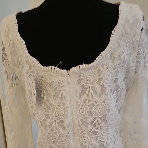 WHBM Elegant White Lace Dress - Picture 6 of 16